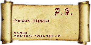 Perdek Hippia névjegykártya